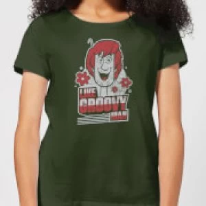 Scooby Doo Like, Groovy Man Womens T-Shirt - Forest Green - XL