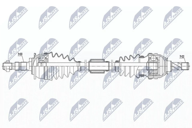 Image of NTY NPW-PL-105 Drive shaft Front Axle Right Drive Shaft (13)