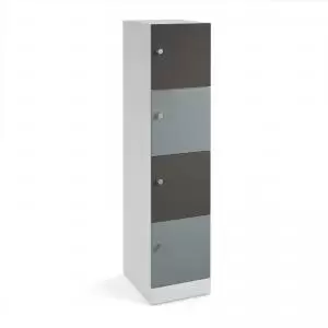 image of Flux 1700mm high lockers with four doors - cam lock FLS17-4D-CL