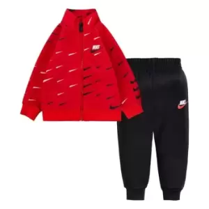 Image of Nike Swoosh Tricot Tracksuit Baby Boys - Red