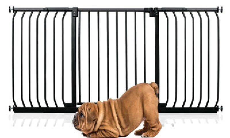 Image of Bettacare Elite Pressure Dog Gate, 152Cm - 161Cm, Matt Black, Pressure Fit Pet Gate For Dog And Puppy