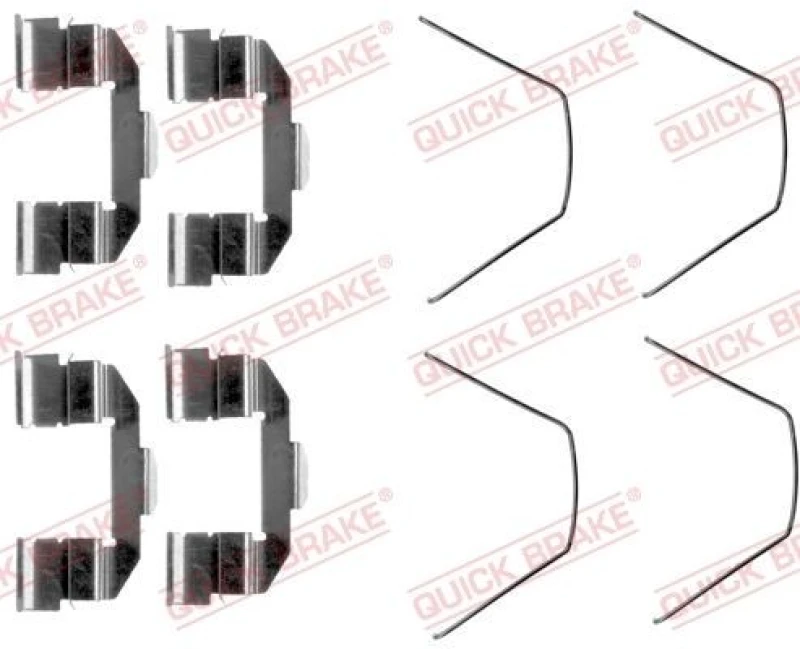 Image of QUICK BRAKE Brake pad fitting kit QUICK BRAKE 109-1607