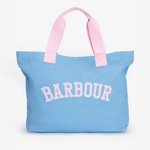 Image of Barbour Womens Logo Holiday Tote Bag - Chambray Blue