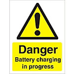 image of Warning Sign Battery Charging Plastic 40 x 30 cm