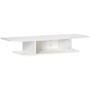 image of HOMCOM Wall Mounted TV Stand Entertainment Unit With Storage Shelf - White