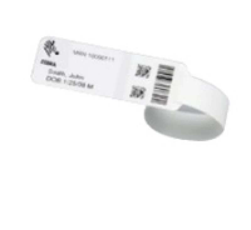 Image of Zebra Wristband. Polyester. 1x7.9375in (25.4x201.6mm). DT. Infant Wris