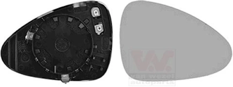 Image of VAN WEZEL Wing mirror glass VAN WEZEL 7406838