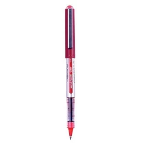 image of Uni Ball Eye Micro UB 150 Rollerball Pen Line 0.2mm Tip 0.5mm Red 12 Pack