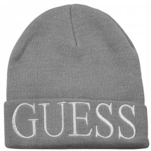 Image of Guess Logo Beanie - Grey GRY
