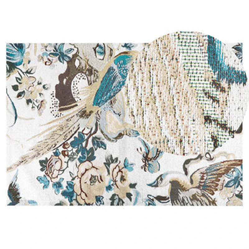 Image of Beliani Rug Ariha Multicolour 140 X 200 Cm Cotton