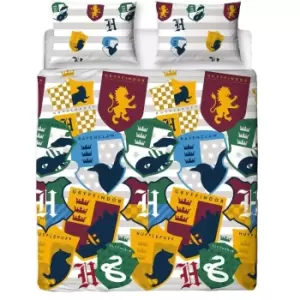 Image of Harry Potter Stickers Duvet Cover Set (Single) (Multicoloured)