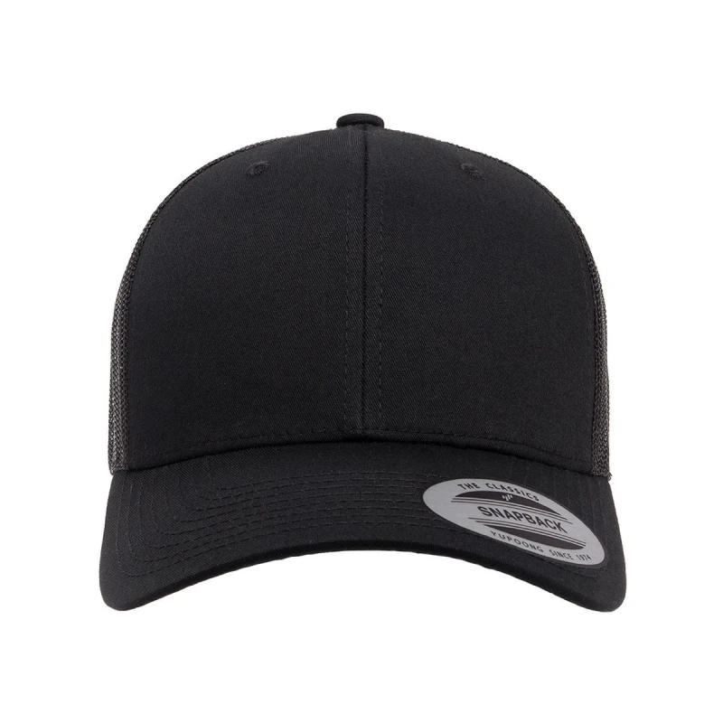 Image of Flexfit Flexfit Men Retro Trucker Cap in True Black True Black One Size Male 5063107625892