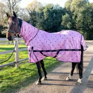 image of Unicorn Fly Rug - 4' 3' Pink Fly Rug - Whitaker