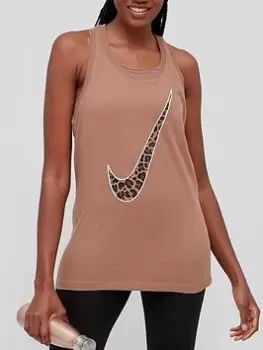 Image of Nike The One Hook Vest - Brown, Brown Size XS Women