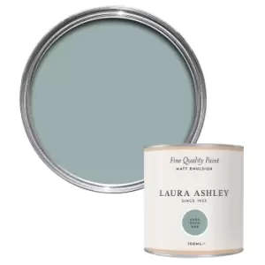 image of Laura Ashley Dark Duck Egg Matt Emulsion Paint, 100ml Tester Pot