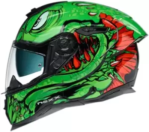 Image of Nexx SX.100R Abisal Helmet, red-green, Size 2XL, red-green, Size 2XL