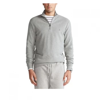 image of Polo Ralph Lauren Pima Knit Zip Jumper - Andover Heather