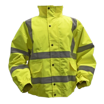 image of Hi-vis Yellow Jacket with Quilted Lining & Elasticated Waist - XX-Large