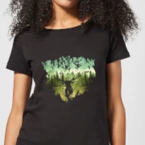 Image of Harry Potter Patronus Lake Womens T-Shirt - Black - 3XL - Black