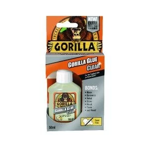 image of Gorilla Glue 50ml Clear Bonds stone, wood, metal, glass, ceramics and