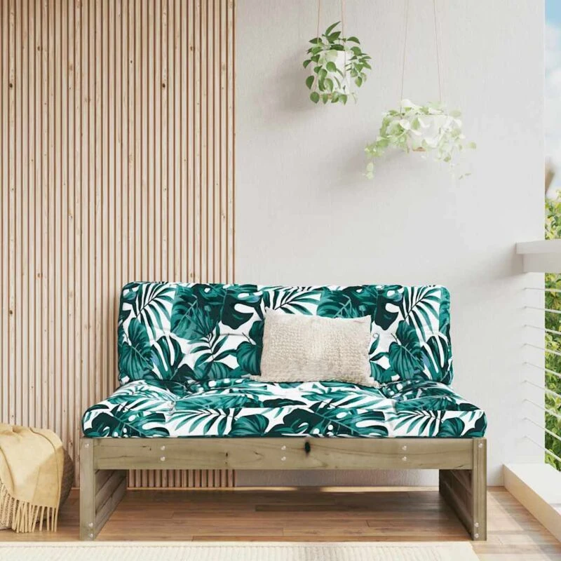 Image of VIDAXL Middle Sofa 120x80cm Impregnated Wood Pine Vidaxl 8720845803254