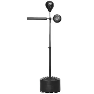 Image of SPORTNOW Free Standing Speed Bag, Height Adjustable Boxing Punching Bag with Stand, Reflex Bar, Punching Pad and Suction Cup Base for Adults & Teenage