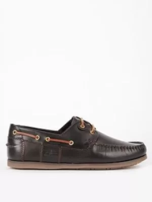 Image of Barbour Capstan Boat Shoe, Dark Brown, Size 10, Men