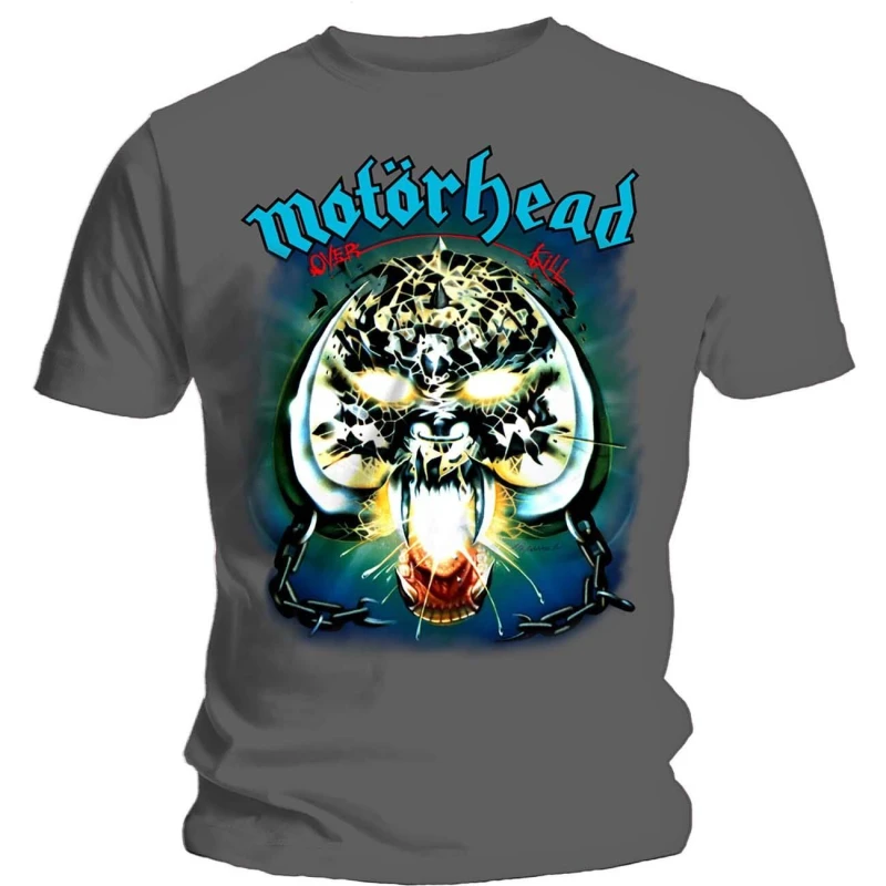 Image of Motorhead Mens Overkill T-Shirt in Charcoal Size: Medium Charcoal Male M