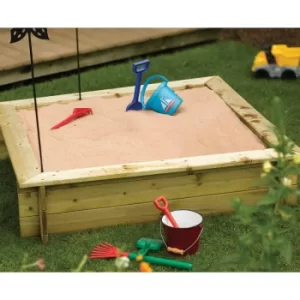 image of Rowlinson Wooden Sandpit with Lid, Wood