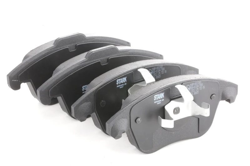 Image of STARK SKBP-0011068 Brake pad set Front Axle, excl. wear warning contact, with piston clip Brake Pad Set,disc brake (402)
