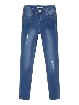 image of NAME IT High Waist Skinny Fit Jeans Women Blue