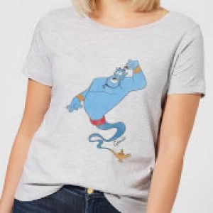 Image of Disney Aladdin Genie Classic Womens T-Shirt - Grey - 3XL