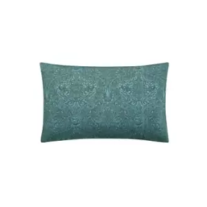 Image of William Morris Honeysuckle & Tulip Pair of Standard Pillowcases, Mulberry & Teal