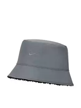 Image of Nike NSW Sherpa Reversible Bucket Hat - Black , Grey, Size L/Xl, Men
