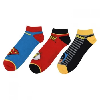 image of Character Trainer Socks 3 Pack Mens - DC Comics