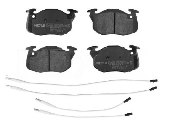 Image of MEYLE 025 209 0618/W Brake pad set Front Axle, incl. wear warning contact, Original Quality, with anti-squeak plate Brake Pad Set,disc brake (402)