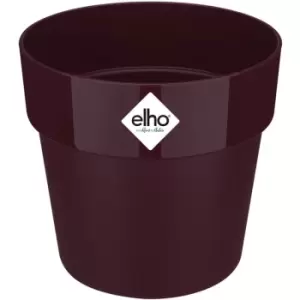 image of Elho - Plant Pot Flower Pot Recycled Recyclable Plastic Mint Peach Mulberry Round Frost-Resistant Size Choice Colour Choice maulbeere/2 Liter (de)