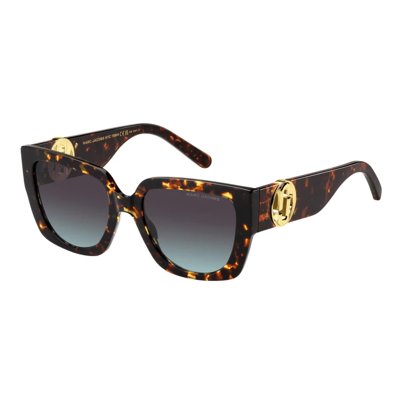 Image of Marc Jacobs Womens Square Round Sunglasses Havana female 54 cm