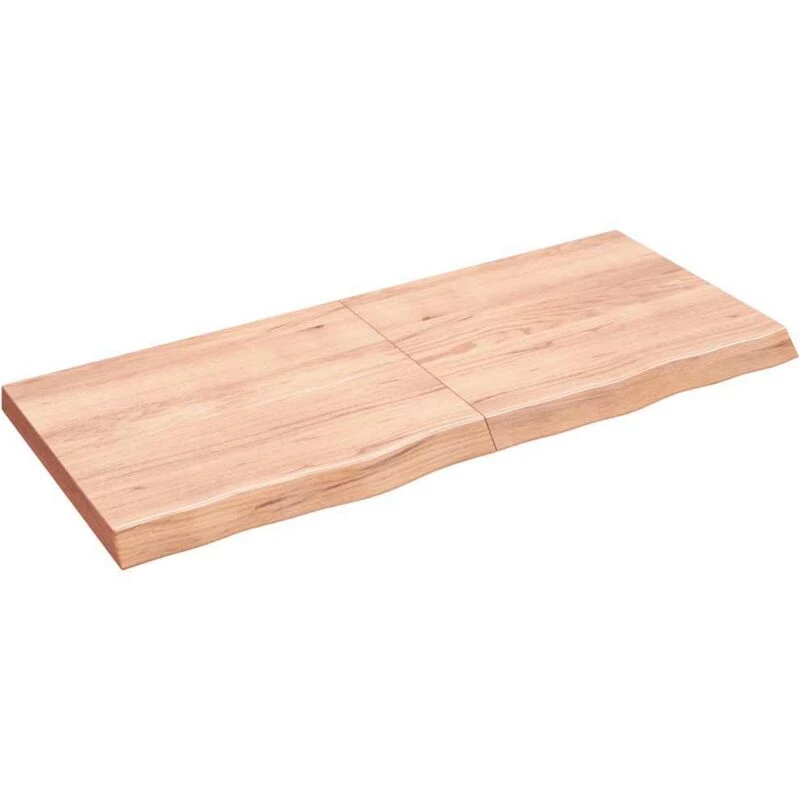 Image of Vidaxl Wall Shelf Light Brown 140X60X6cm Treated Solid Wood Oak, Brown 363707