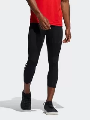 Image of adidas Techfit 3/4 3-stripes Tights, Green Size M Men