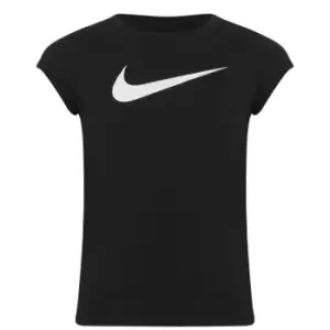Image of Nike Swoosh T Shirt Infant Girls - Black
