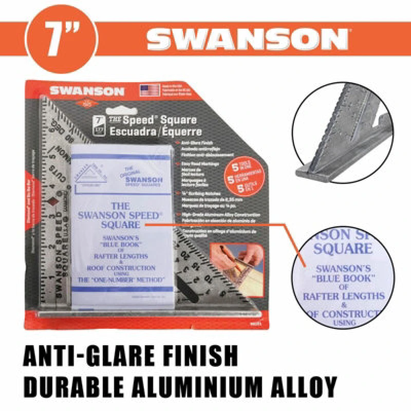 Image of Swanson Carpenters Speed Square Imperial SWA-S0101 Length: 180mm