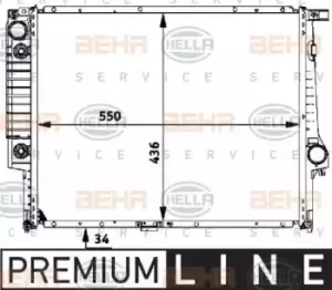 Image of x1 Behr Heat Exchanger 8MK376713-091 Genuine replacement part for Car Made in ZA