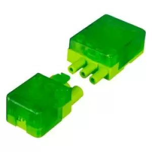 image of Greenbrook 20A 3 Pin Push-In Cord Grip Lighting Connector Green - LCGN3P