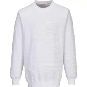 Image of Portwest Anti Static ESD Sweatshirt White 2XL