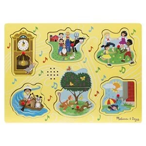 Image of Melissa and Doug Sound Puzzle Sing Along Nursery Rhymes Yellow