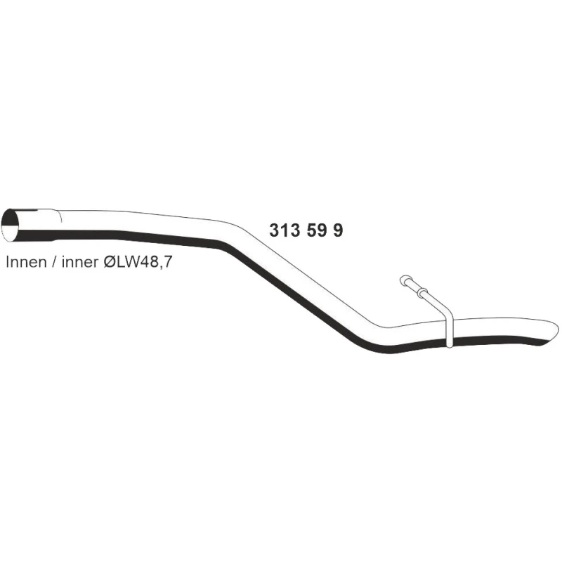 Image of ERNST 313599 Exhaust Pipe Rear, Length: 840mm Exhaust Pipe (17)