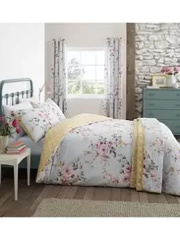Image of Catherine Lansfield Canterbury Duvet Cover Set - Duck Egg Blue