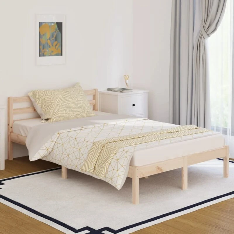 Image of VIDAXL Bed Frame without Mattress Solid Wood Pine 120x200cm Vidaxl 8720286877531