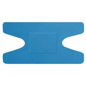 image of Click Medical Hygioplast Detectable Knuckle Plasters Blue Pack of 50